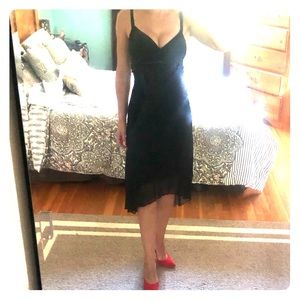Black form-fitting high-low dress, Size Small